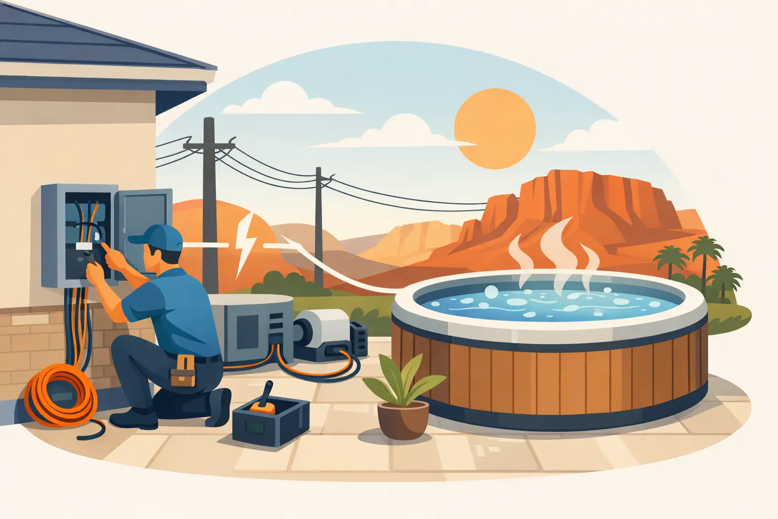 Hot Tub Electrical Installation St George