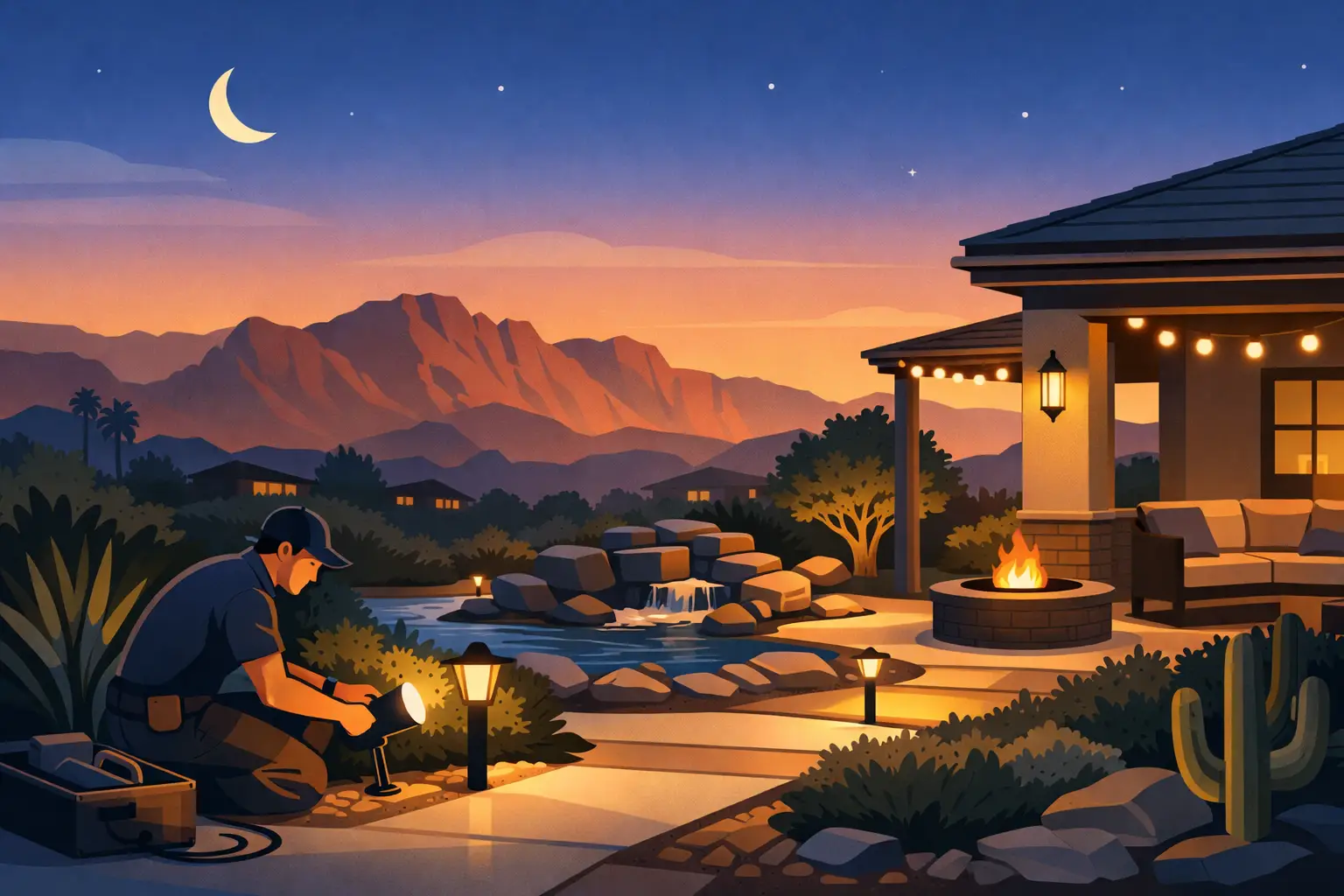 Outdoor Lighting Installation St. George Done Right